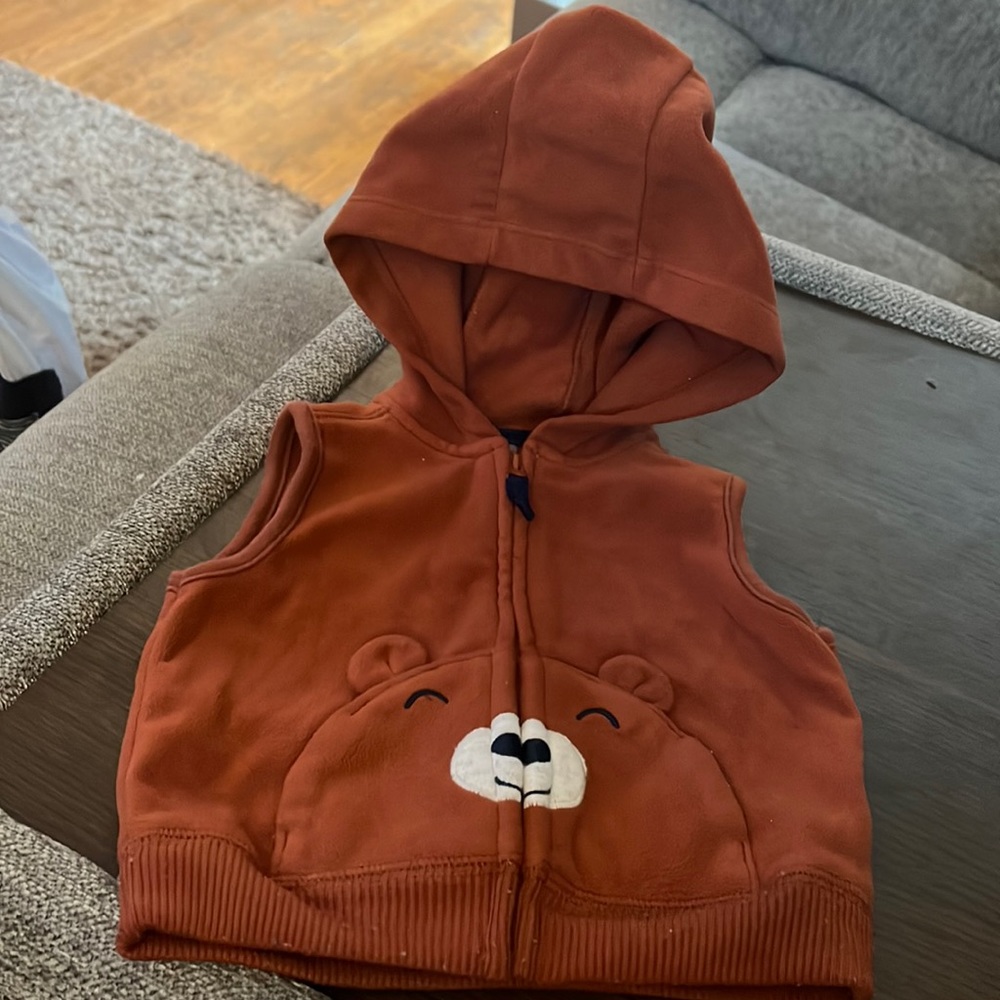 Carter's Bear Zipper Soft fleece Vest - Infant 6m